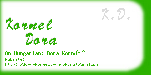 kornel dora business card